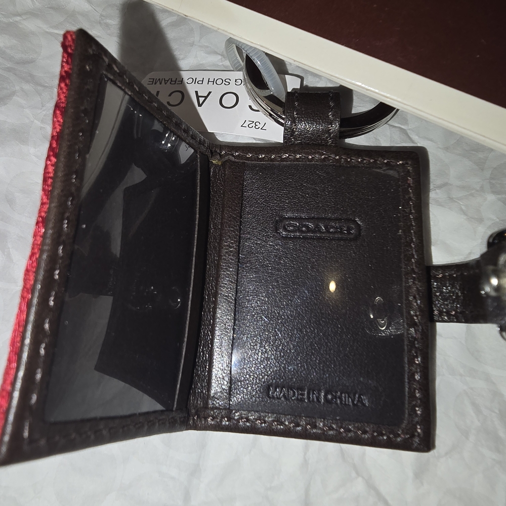 Coach Burgundy and Black Keychain - Picture 6 of 7